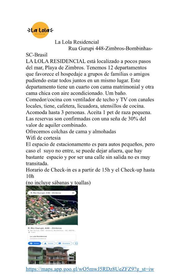 Apartament La Lola Residencial Bombinhas Zewnętrze zdjęcie