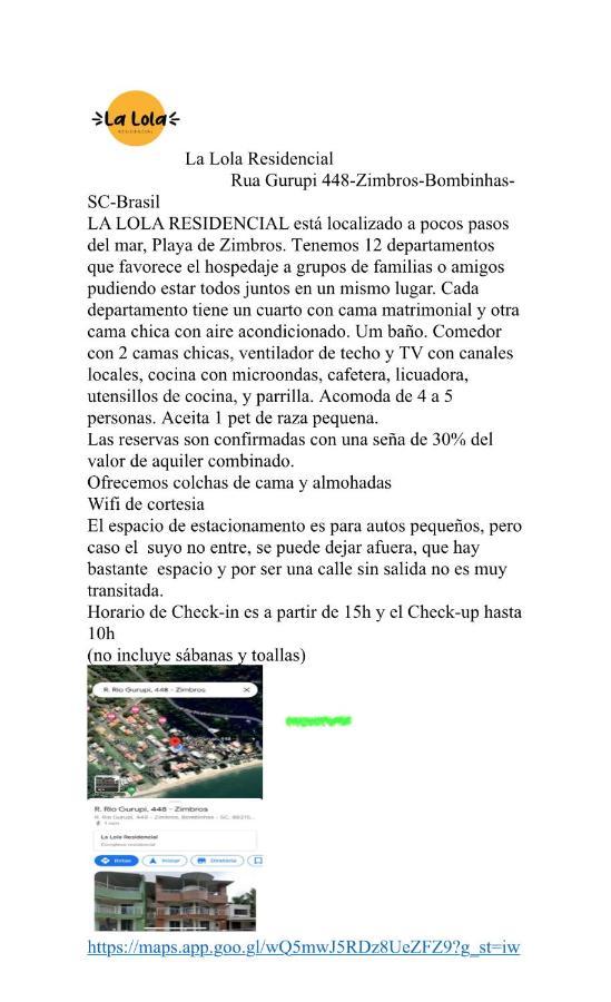 Apartament La Lola Residencial Bombinhas Zewnętrze zdjęcie